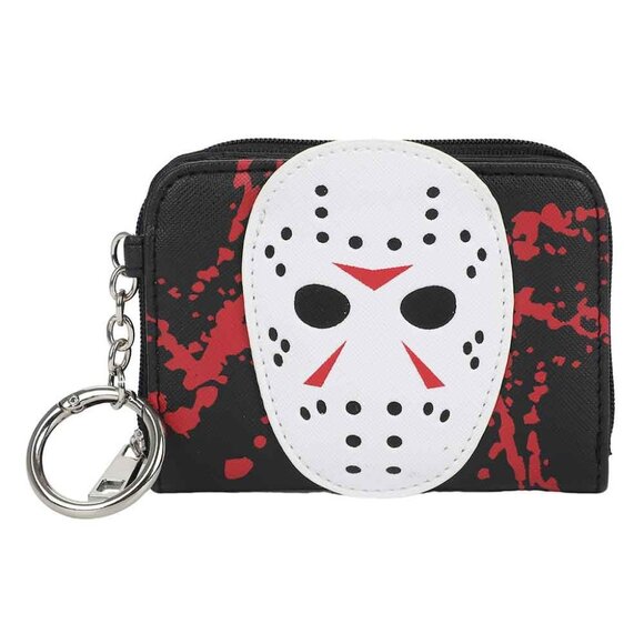Horror Friday the 13th Jason Mini Zip Around Wallet - Picture 1 of 10